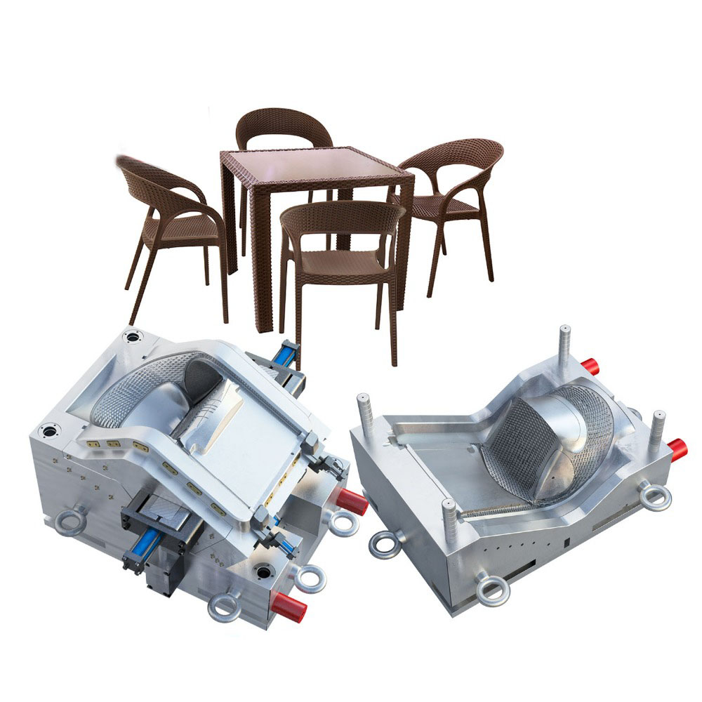 Stampo per iniezione di sedia rattan in plastica
